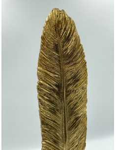 Figura pluma dorado 5.5*30cm 2