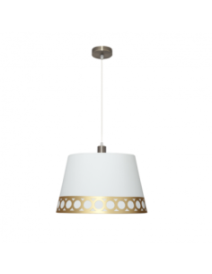Colgante Dalia 1xe27 Blanco/oro  Regx40x40 Cm Fabrilamp | Decoración