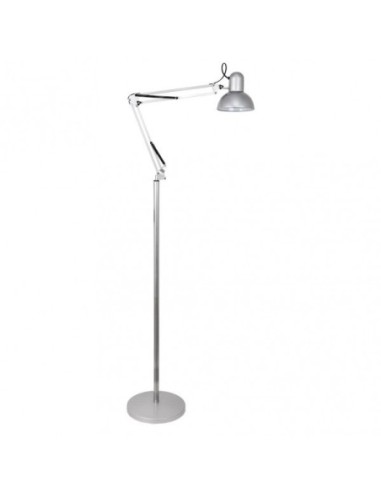 Flexo De Pie Articulable Rutilo 1xe27 Plata 180x28x28 Cm Fabrilamp |
