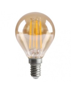 Bombilla Filamento Esferica 7x4,5d 4w 380lm E14  Ambar 2700k Fabrila