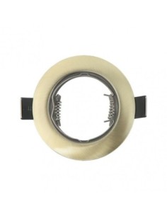 Empotrable  Magura 1xgu10  Redondo Cuero 2,5x8x8 Cm Corte 6 Portalam