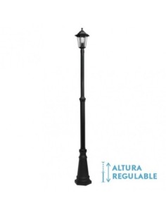 Farola Exterior Aluminio Auriga 1xe27 Negro Ip44 220x20x20 Cm  Regul
