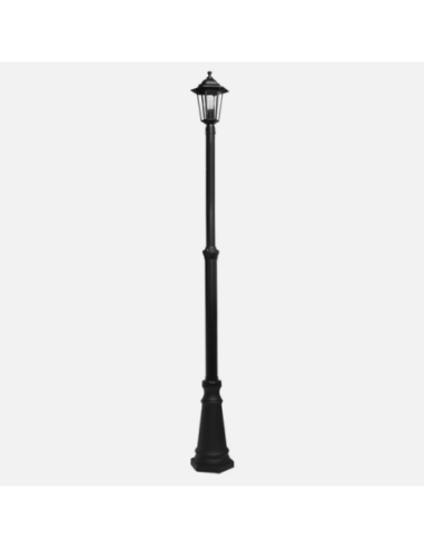 Farola Exterior Aluminio Auriga 1xe27 Negro Ip44 220x20x20 Cm  Regul