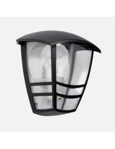 Aplique Exterior Aluminio Alnilan 1xe27 Negro Ip44 20x17,5x13 Cm C/r