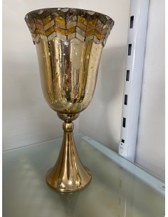 Copa decorativa dorado mosaico 15*33cm