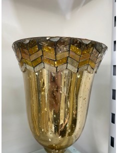 Copa decorativa dorado mosaico 15*33cm 2