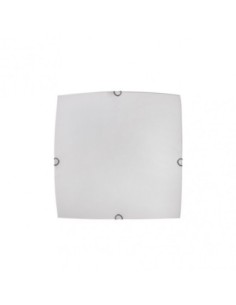 Plafon Cuadrado Ayla 1xe27 Blanco 25x25x6 Cm Fabrilamp | Decoración 