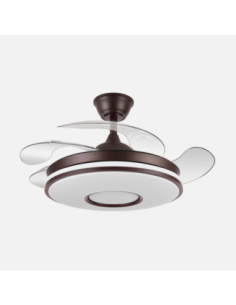 Ventilador Dc Dani 59w 6980lm Marron 4 Aspas desp.106d 3000-4200-650