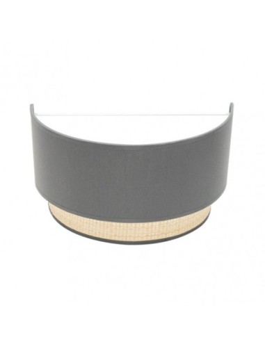 Aplique Kandy 1xe27 Natural/gris 17x30x15 Cm Fabrilamp | Decoración 
