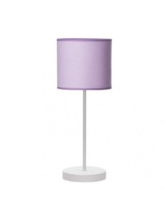 Sobremesa Ibor 1xe14  Blanco/lila 42x17x17 Cm Fabrilamp | Decoración