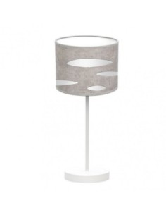 Sobremesa Odra 1xe14 Blanco/cemento Gris 42x17x17 Cm Fabrilamp | Dec