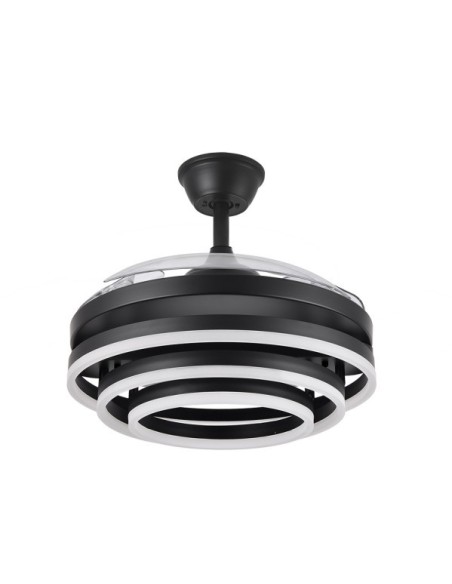 Ventilador 72w Dc Kai Negro 3 Aspas Transp. 6Vel. 3 Colores 43/58x50