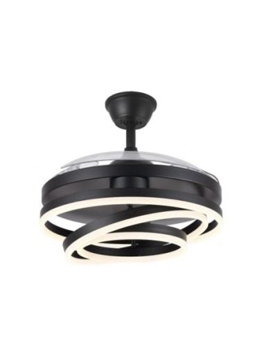 Ventilador 72w Dc Kai Negro 3 Aspas Transp. 6Vel. 3 Colores 43/58x50