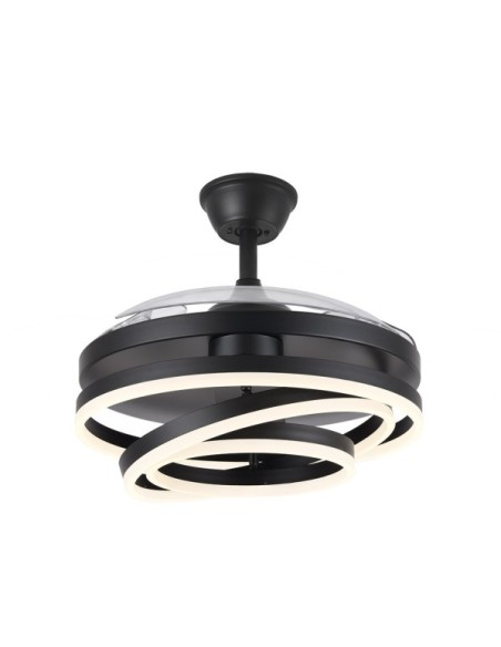 Ventilador 72w Dc Kai Negro 3 Aspas Transp. 6Vel. 3 Colores 43/58x50
