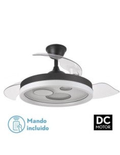 Ventilador Dc Turia 72w 6120lm Negro/blanco 3 Asp.desp. 32/47x50/107