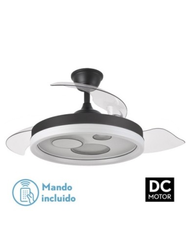 Ventilador Dc Turia 72w 6120lm Negro/blanco 3 Asp.desp. 32/47x50/107