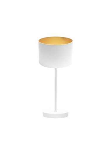 Sobremesa Anuska 1xe14 Blanco/blanco-oro 46x16x16 Cm Fabrilamp | Dec