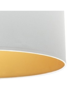 Sobremesa Anuska 1xe14 Blanco/blanco-oro 46x16x16 Cm Fabrilamp | Dec 2