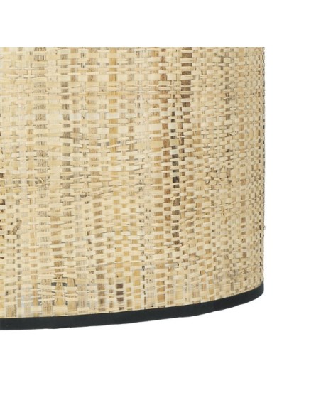 Sobremesa Natasha 1xe14 Negro/cañizo 43x17x17 Cm Fabrilamp | Decorac