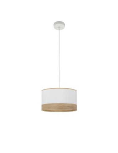 Colgante Olga 1xe27 Blanco/blanco-mad.clara Regx30x30 Cm Fabrilamp |