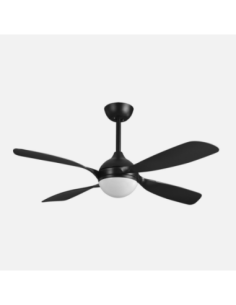 Ventilador Dc Livorno 30w 3250lm Negro 132d 4aspas 3000k,4500k,6000k 2