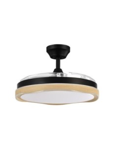 Ventilador Dc Blondi Negro/madera 72w 3aspas107d 7200lm 6vel 3000k,4 2