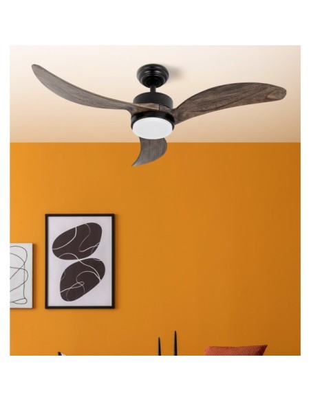 Ventilador Dc Bembezar 24w Negro 3aspas Roble 107d 2424 Lm 3000-4000