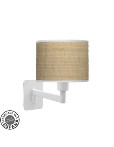 Aplique Abatible Moda 1xe14 Blanco/cañizo Claro 26x17x28 Cm Fabrilam