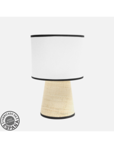 Sobremesa Camboya 1xe27 Blanco/natural 39x25x25cm Fabrilamp | Decora 2