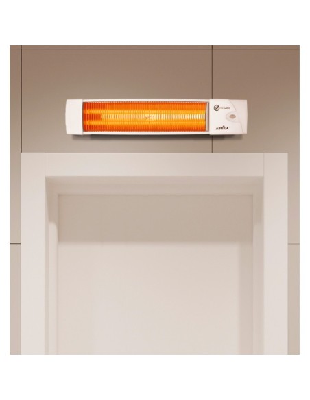Estufa Cuarzo Africa 1200w Blanco 2 Potencias Control Cadena De Tiro