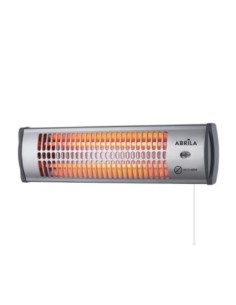 Estufa Cuarzo Tioman 1200w Negro/plata  2 Pot. Control Cadena De Tir