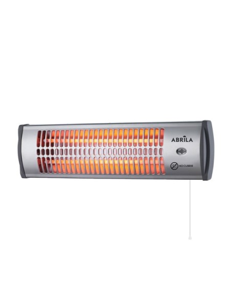 Estufa Cuarzo Tioman 1200w Negro/plata  2 Pot. Control Cadena De Tir