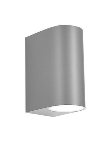 Aplique Exterior Gacela 2xgu10 Gris Ip44 14,7x7x9 Cm Fabrilamp | Dec