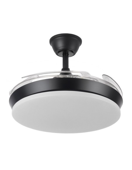 Ventilador Dc Tridente Mini 59w Negro 4aspas Desp.91d 6980lm Reg.int
