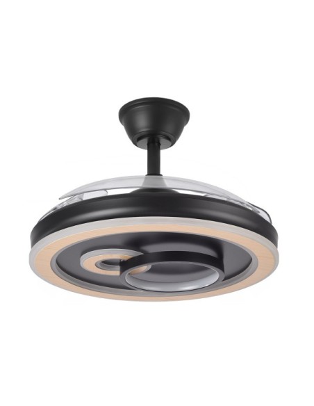 Ventilador Dc Sultan 68w Negro/madera 3asp.107d 4960lm 3000-4500-650