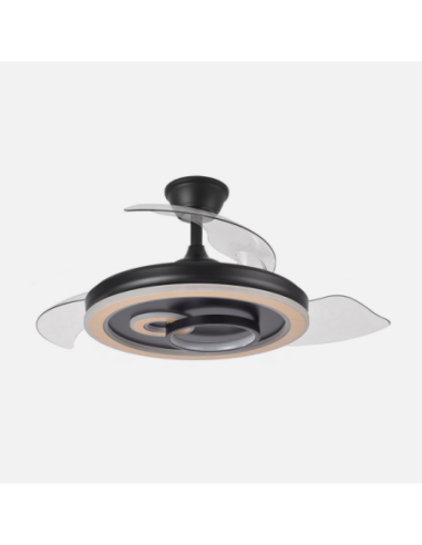 Ventilador Dc Sultan 68w Negro/madera 3asp.107d 4960lm 3000-4500-650