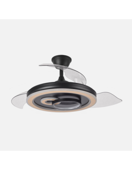 Ventilador Dc Sultan 68w Negro/madera 3asp.107d 4960lm 3000-4500-650