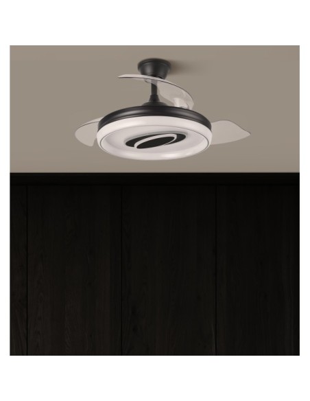 Ventilador Dc Maracana 57w Negro 3asp.107d 5980lm 3000-4500-6500k Re