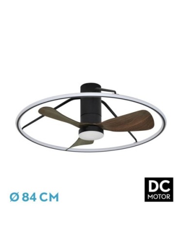Ventilador Dc Oporto 56w Neg/marr 3asp.84d 5600lm 3000-4000-6000k 6v