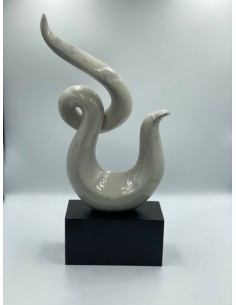 Figura escultura blanco/mármol 15*30cm