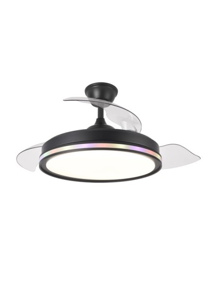 Ventilador Dc 59+7w Cacique Negro 3asp 107d 6980lm 3000-4500-6500k+r