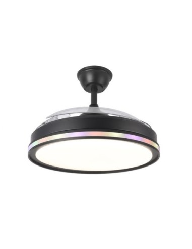 Ventilador Dc 59+7w Cacique Negro 3asp 107d 6980lm 3000-4500-6500k+r