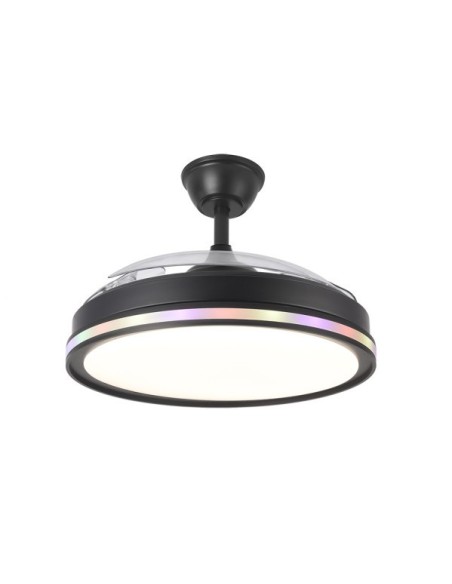 Ventilador Dc 59+7w Cacique Negro 3asp 107d 6980lm 3000-4500-6500k+r