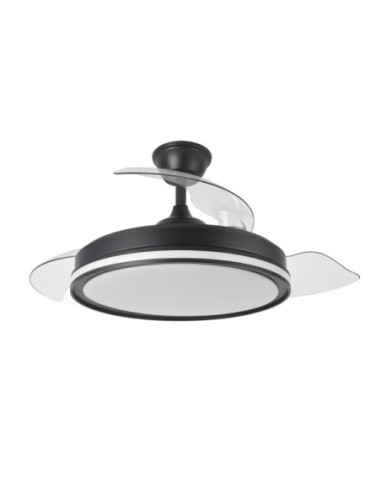Ventilador Dc 59+7w Cacique Negro 3asp 107d 6980lm 3000-4500-6500k+r