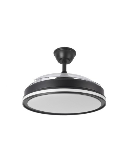 Ventilador Dc 59+7w Cacique Negro 3asp 107d 6980lm 3000-4500-6500k+r