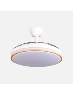 Ventilador Dc Relampago 60w Blanco/haya 3asp.107d 6980 Lm 36x48/107c 2