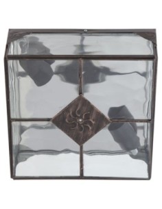 Plafon Grande Estepa Cobre 2xe27 11x25x25 Cm Fabrilamp | Decoración 