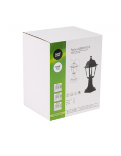 Sobremuro Exterior Albahaca 1xe27 Blanco Ip44 Policarbonato 41,5x16, 2