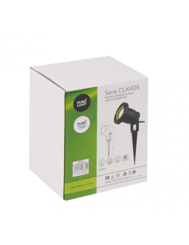 Pincho Exterior Clavos 1xegu10 Negro Policarbonato Ip65  16,2x9,8d F