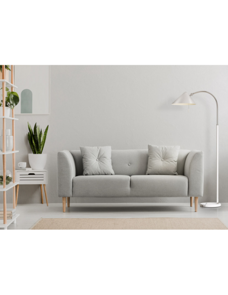 Pie Salon Empire 1xe27 Blanco 167x30x85 Cm Fabrilamp | Decoración Le